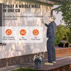 Teräspaineastia 10 l 2 maaliruiskua 1,5 mm ja 4 mm