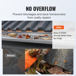 Alumiininen kourusuoja 5-tuuman vesikouruille 13 kpl 15,9 metriä