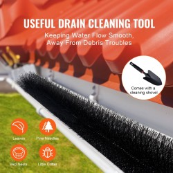 Räystäskouruharja polypropeeniharjakset ja galvanoitu teräslanka 18,3 m halkaisija 133 mm 20 kpl