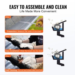 Räystäskouruharja polypropeeniharjakset ja galvanoitu teräslanka 18,3 m halkaisija 133 mm 20 kpl