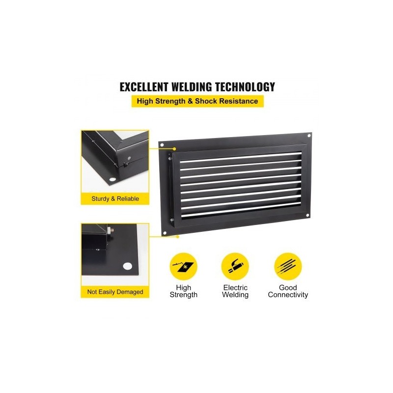 Ryömintätilan tulvaventtiili sinkkipinnoitetusta teräslevystä 406 x 813 mm seinäasennettava