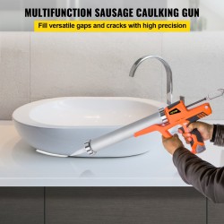 Makkaramallinen sähkökäyttöinen saumauspistooli alumiini PA6 300 ml ja 600 ml patruunoille