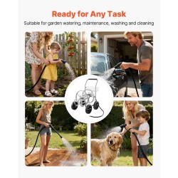 Vesiletkukärry jauhemaalattu teräs 15,9 mm 91,4 m kapasiteetti 10 tuuman pyörät