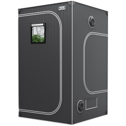 Kasviteltta 2000D Oxford kangas 122 x 122 x 203 cm heijastava Mylar tarkkailuikkunalla