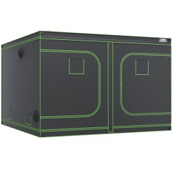 Kasviteltta 300x300x200 cm 600D heijastava sisäpinta teräsrunko tarkkailuikkunalla