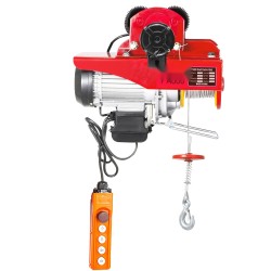 Sähkönostin vaunulla valurauta ja alumiini kaksoisvaijerilla 800 kilogrammaa 1300 wattia 12 metriä