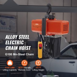 Sähköinen ketjunostin yksivaiheinen 499 kg nostokyky 4,5 m nostokorkeus 8620-seosmetalliketju langallinen kaukosäädin