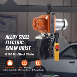 Sähköinen ketjunostin 998 kg 3 m G100-ketju 230 V yksivaiheinen