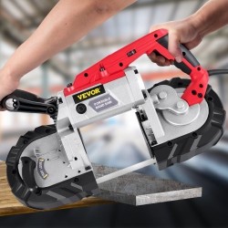 Kannettava vannesaha 1100 W 127 mm leikkuukapasiteetti teräkselle puulle ja putkille