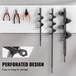 Puutarhan istutusporasarja 3 kpl PCM-teräs musta halkaisijat 38, 48 ja 77,6 mm