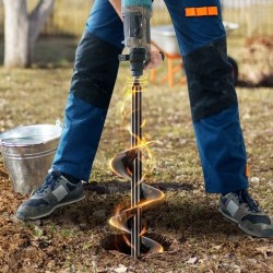 Puutarhan istutusporasarja 3 kpl PCM-teräs musta halkaisijat 38, 48 ja 77,6 mm