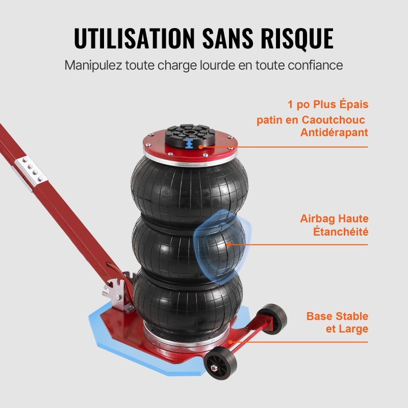 Ilmatunkki 3 tonnia kolmipussinen 140–450 mm nostokorkeus kuusi teräsputkea