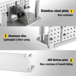 Nauhahiomakoneen veitsiohjain alumiiniseos ja ruostumaton teräs ABS 250 mm 85°–115°