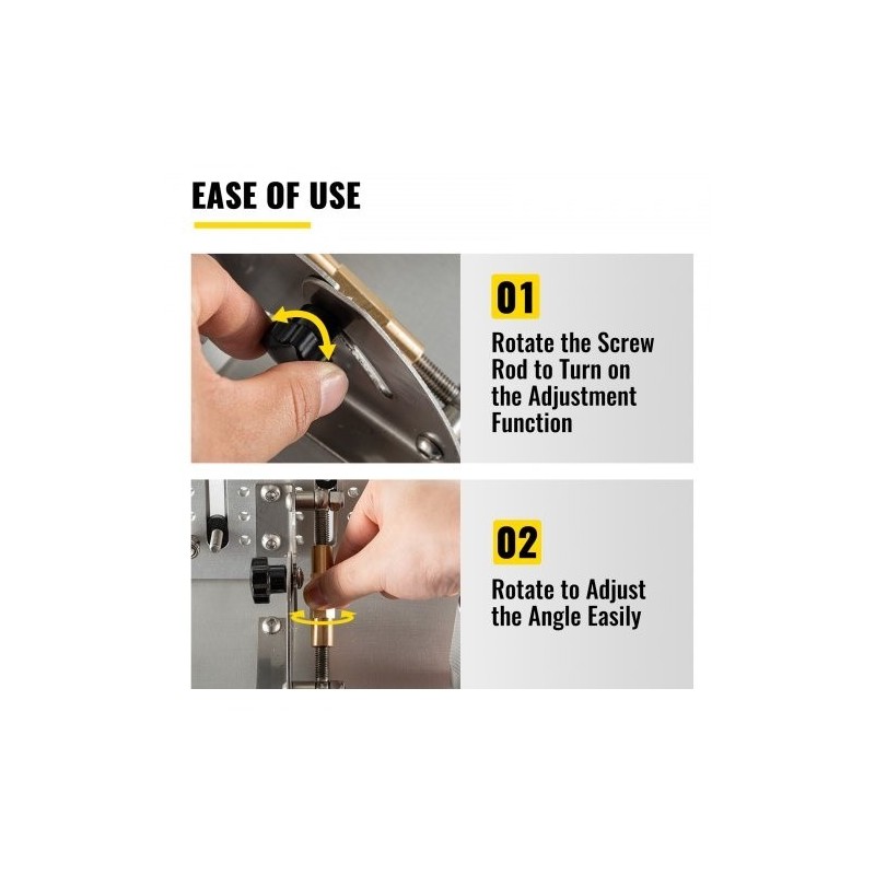 Nauhahiomakoneen veitsiohjain alumiiniseos ja ruostumaton teräs ABS 250 mm 85°–115°