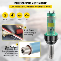 PVC-muovihitsain 1600W 220V portaattomalla lämpötilansäädöllä 40–600°C 3 m virtajohdolla