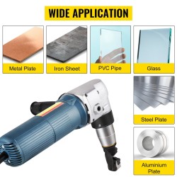 Sähköinen peltileikkuri metallirunkoinen 625 wattia 220 volttia 4 millimetriä 1000 kierrosta minuutissa