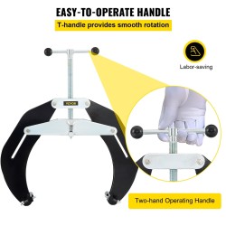 Putkikiristin hiiliteräsrunko 12,7–30,5 cm halkaisijalle hitsaukseen kevyt hienosäätöruuvein