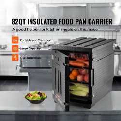 Eristetty ruokalaatikko yhdeksänkymmentä litraa etupuolelta täytettävä ravintoloihin ja pitopalveluun