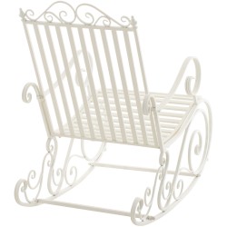 Antiikkityylinen keinutuoli sisä- ja ulkokäyttöön, säänkestävä rautarakenne