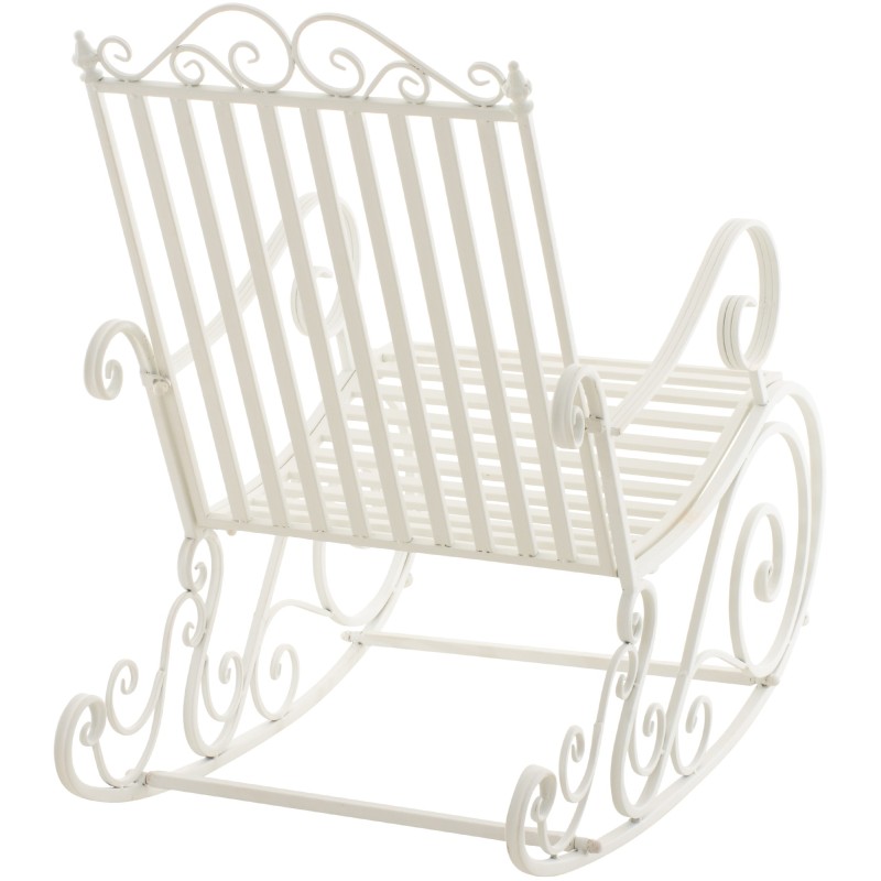 Antiikkityylinen keinutuoli sisä- ja ulkokäyttöön, säänkestävä rautarakenne