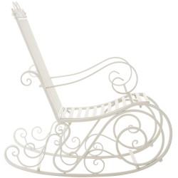 Antiikkityylinen keinutuoli sisä- ja ulkokäyttöön, säänkestävä rautarakenne