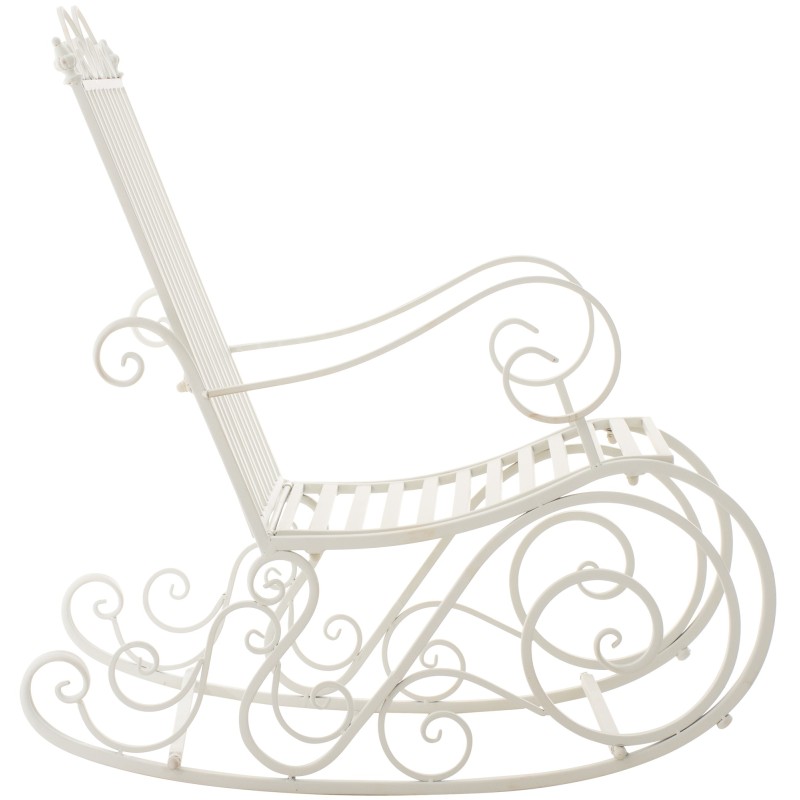 Antiikkityylinen keinutuoli sisä- ja ulkokäyttöön, säänkestävä rautarakenne