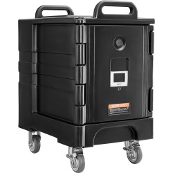 Eristetty ruokakuljetuslaatikko 75 l 50 mm eristys etupuolelta täytettävä pyörillä