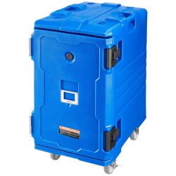 Lämpöeristetty ruoankuljetuslaatikko 120 litraa lasikuituvahvistettu muovi kantokahvoilla pyörillä ravintoloille