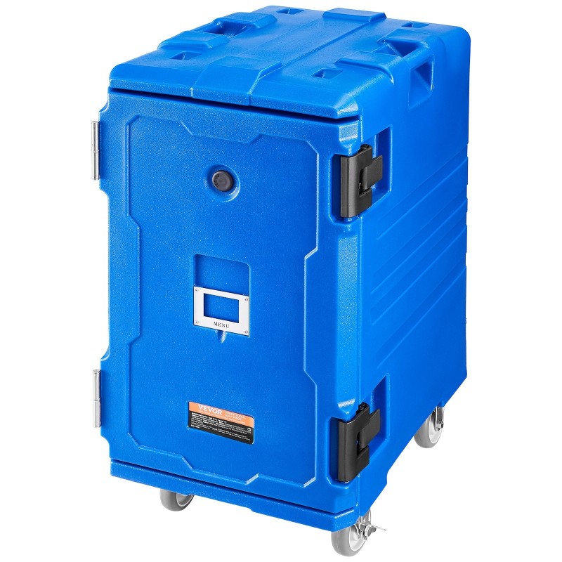 Lämpöeristetty ruoankuljetuslaatikko 120 litraa lasikuituvahvistettu muovi kantokahvoilla pyörillä ravintoloille