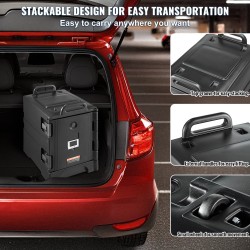 Eristetty ruokalaatikko 75 l 50 mm eristys pinottava etulastaus