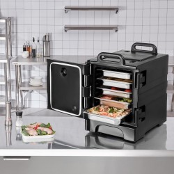 Eristetty ruokalaatikko 75 l 50 mm eristys pinottava etulastaus