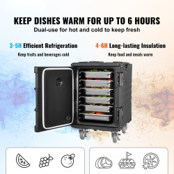 Eristetty ruoka-astialaatikko 90 litraa ei-sähköinen kantokahvat solkilukko catering-käyttöön