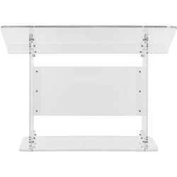 Akryylinen pöytämallinen puhujapöytä 49,5 cm korkea viisto taso kirjatuki