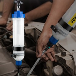 Manuaalinen 1,5 litran öljynpoistopumppu vaihteistoöljylle jarrunesteelle läpinäkyvällä säiliöllä adaptereilla