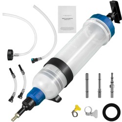 Manuaalinen 1,5 litran öljynpoistopumppu vaihteistoöljylle jarrunesteelle läpinäkyvällä säiliöllä adaptereilla