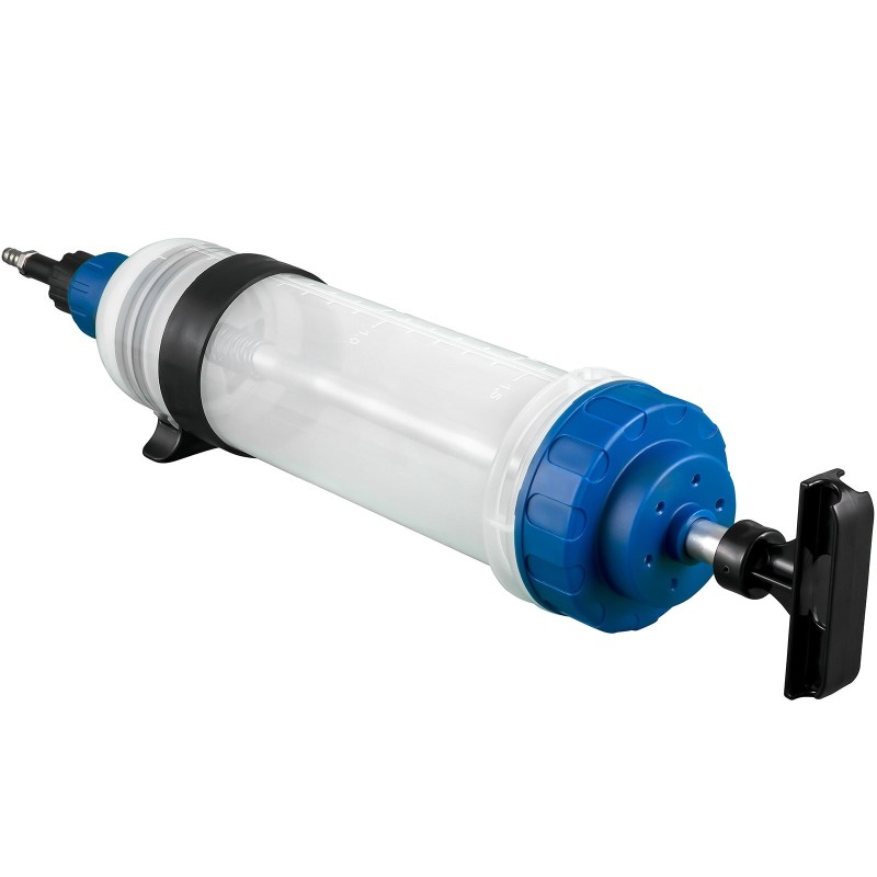 Manuaalinen 1,5 litran öljynpoistopumppu vaihteistoöljylle jarrunesteelle läpinäkyvällä säiliöllä adaptereilla