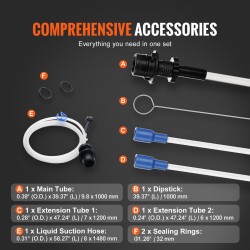 Öljynpoistaja 15 litran muovinen manuaali ja paineilmakäyttö moottori ja vaihteistoöljyille