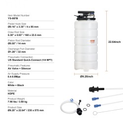 Öljynpoistaja 15 litran muovinen manuaali ja paineilmakäyttö moottori ja vaihteistoöljyille
