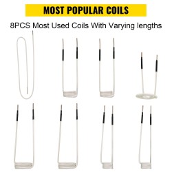 Induktiokelasarja 8 osaa termoplastipinnoitettuja joustavia keloja pulttien irrotukseen