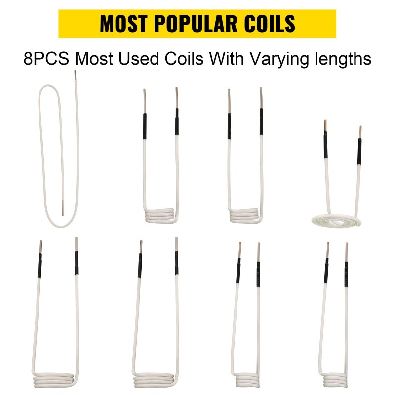 Induktiokelasarja 8 osaa termoplastipinnoitettuja joustavia keloja pulttien irrotukseen
