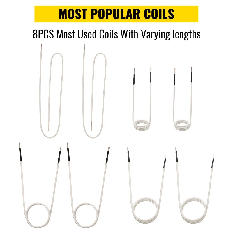Induktiokelasarja 8-osainen termoplastipinnoitettu taipuisa ruostuneiden pulttien irrotukseen