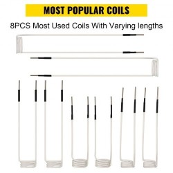 Induktiokelasarja 8 kpl eripituisia joustavia keloja ruostuneiden pulttien ja muttereiden irrotukseen