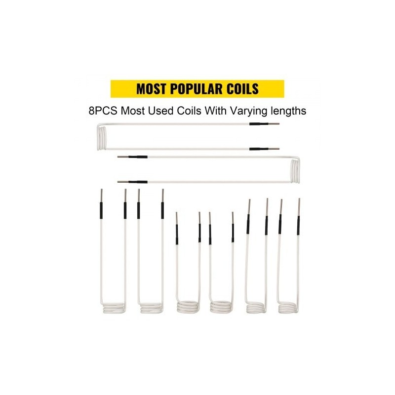 Induktiokelasarja 8 kpl eripituisia joustavia keloja ruostuneiden pulttien ja muttereiden irrotukseen