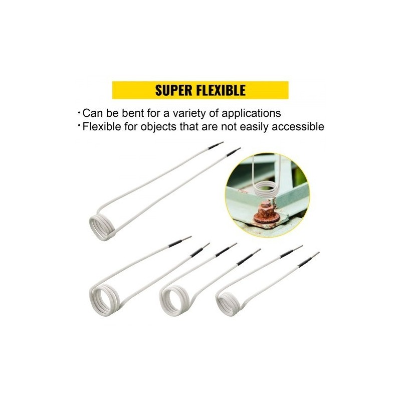 Induktiokelasarja 8 kpl eripituisia joustavia keloja ruostuneiden pulttien ja muttereiden irrotukseen