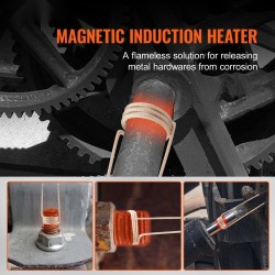 Magneetti-induktiolämmityssarja 1000 W 230V käsikäyttöinen 10 eri kelaa LED-valolla pulttien irrotukseen