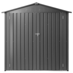 Metallinen pihavarasto galvanoitu teräs mitat 1860 1210 1841 mm lukittavat kaksoisovet neljä tuuletusaukkoa