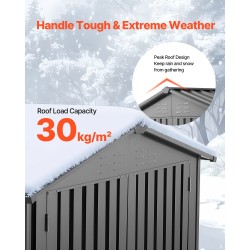 Metallinen pihavarasto galvanoitu teräs mitat 1860×1210×1841 mm lukittavat kaksoisovet neljä tuuletusaukkoa