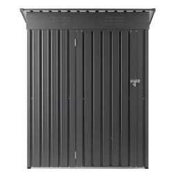 Metallinen puutarhavaja galvanoitu teräs lukittava ovi 2 tuuletusaukkoa mitat 1533x876x1815 mm