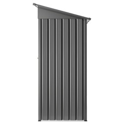 Metallinen puutarhavaja galvanoitu teräs lukittava ovi 2 tuuletusaukkoa mitat 1533x876x1815 mm