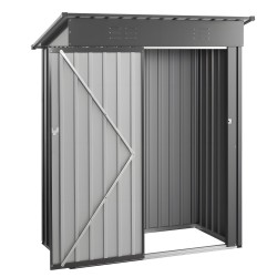 Metallinen puutarhavaja galvanoitu teräs lukittava ovi 2 tuuletusaukkoa mitat 1533x876x1815 mm